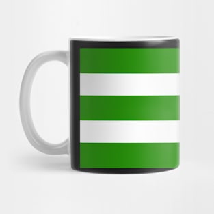 Strips - green and white. Mug